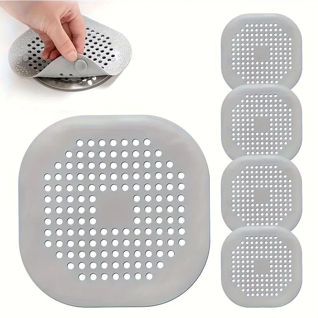 2Pcs Hair Catcher Drain Strainer – Anti-Clog Sink Filter | Kitchen & Bathroom