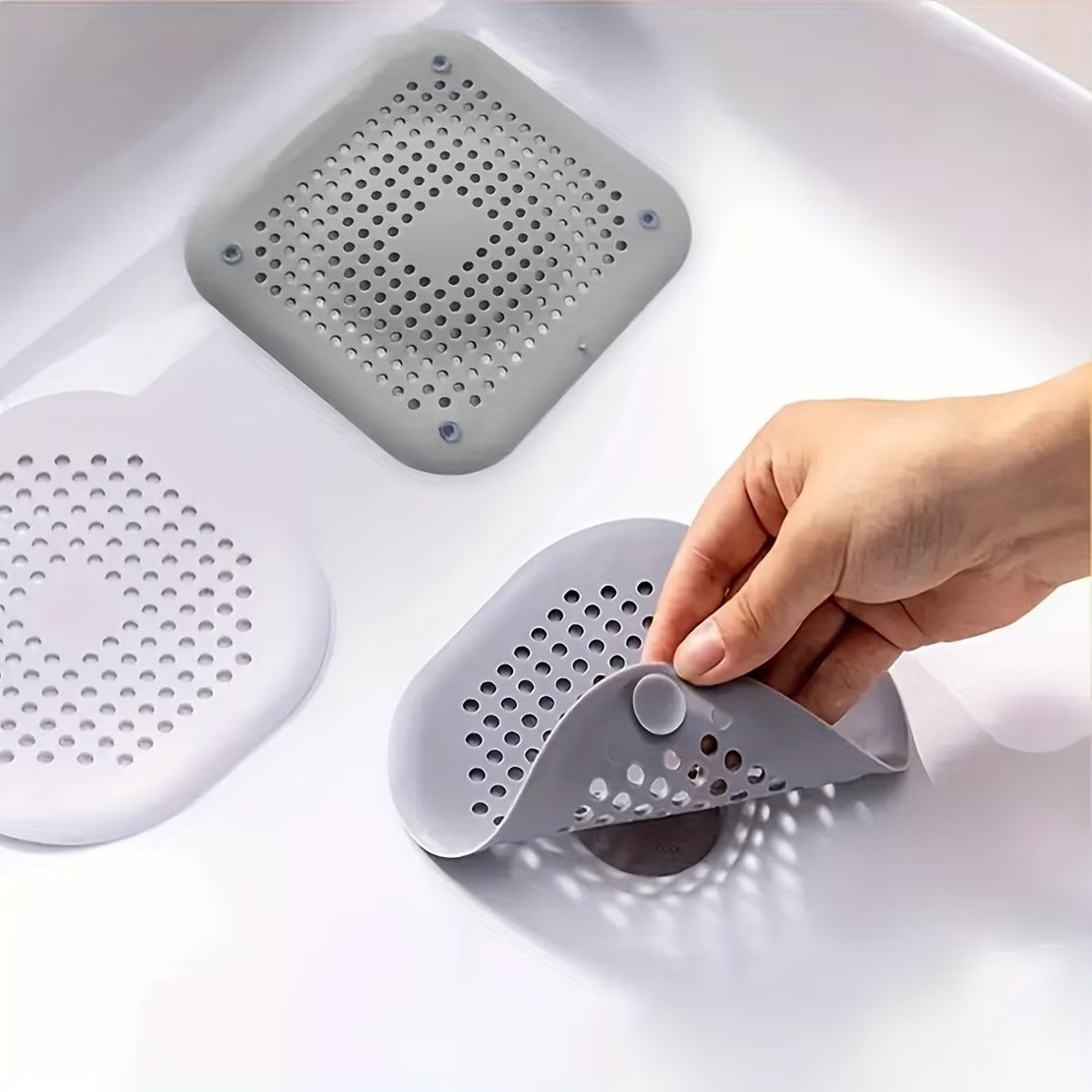 2Pcs Hair Catcher Drain Strainer – Anti-Clog Sink Filter | Kitchen & Bathroom