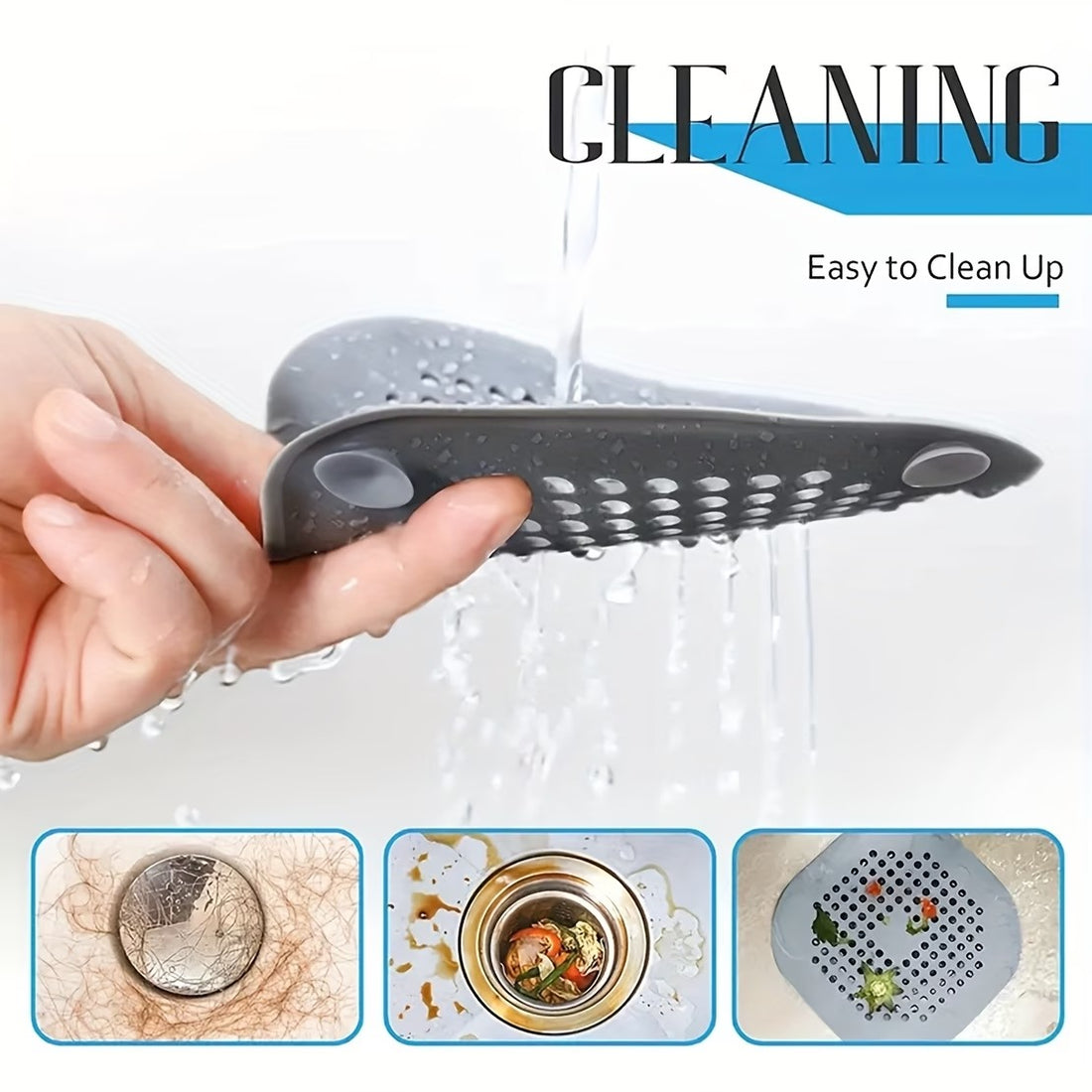 2Pcs Hair Catcher Drain Strainer – Anti-Clog Sink Filter | Kitchen & Bathroom