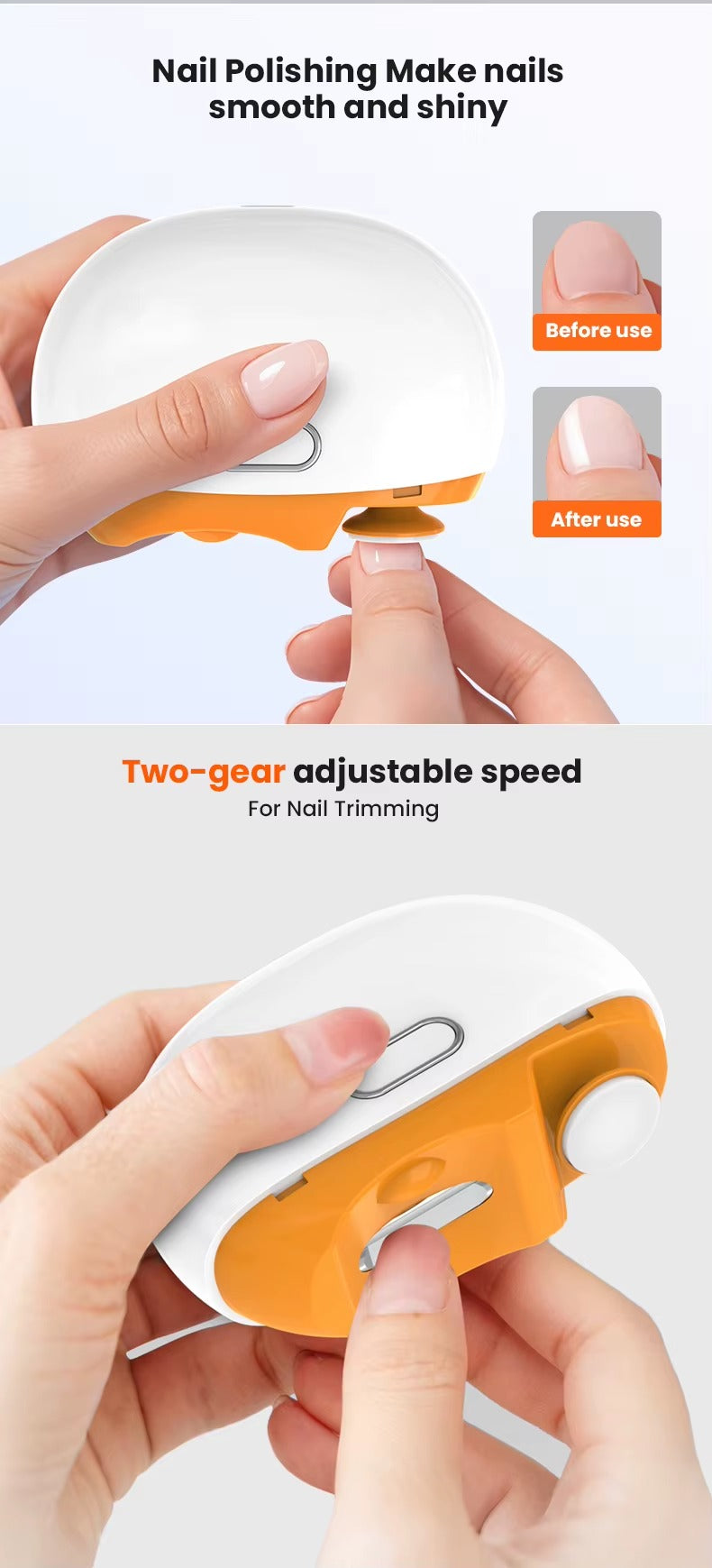 Low Noise Rechargeable Electric Nail Polisher – Cordless Nail Drill Machine