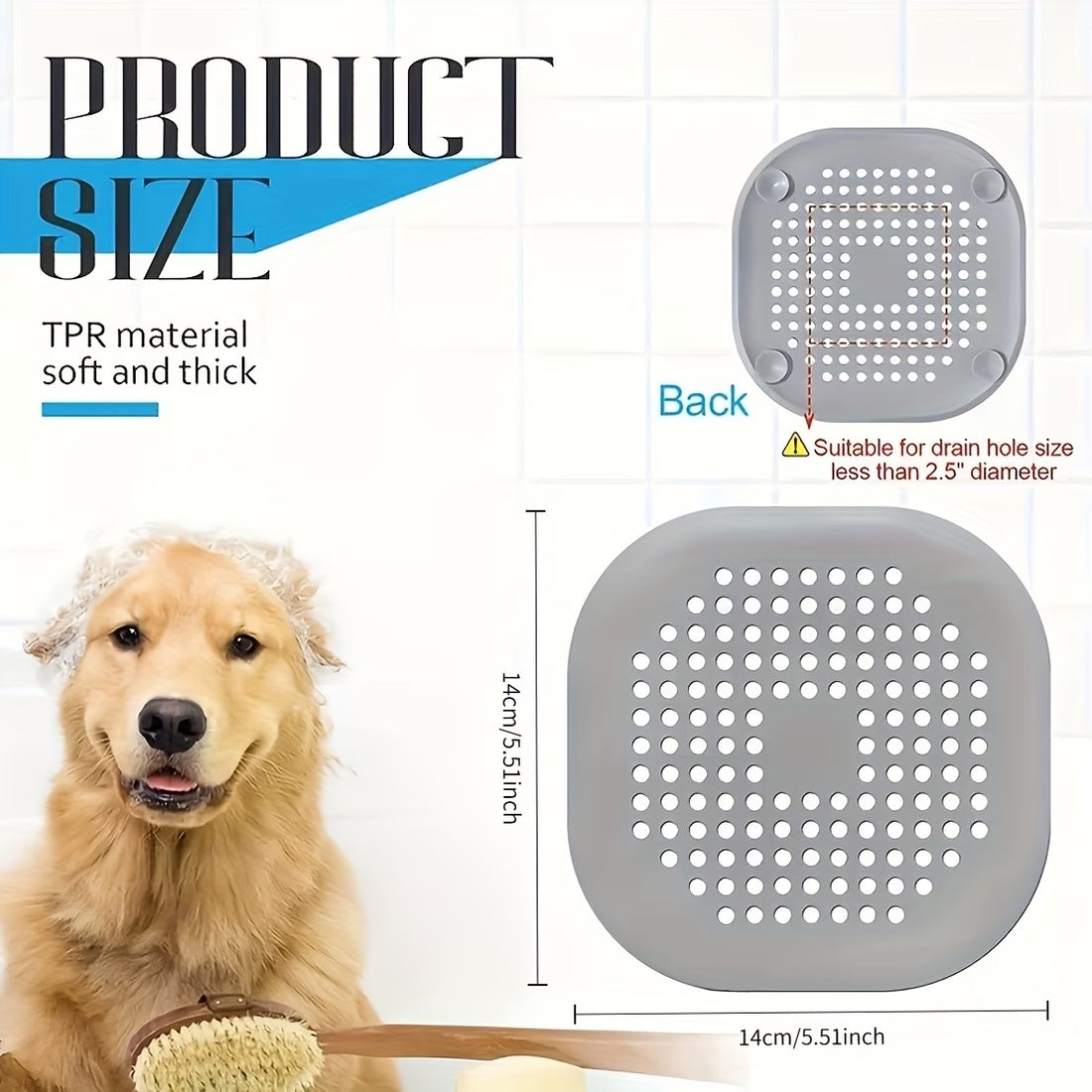 2Pcs Hair Catcher Drain Strainer – Anti-Clog Sink Filter | Kitchen & Bathroom